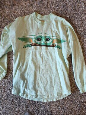 Disney Star Wars The Mandalorian Spirit Jersey Grogu Baby Yoda Mint Green XS